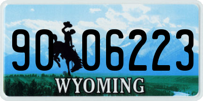 WY license plate 9006223