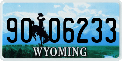 WY license plate 9006233
