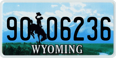 WY license plate 9006236