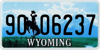 WY license plate 9006237