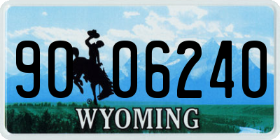 WY license plate 9006240