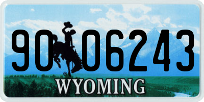 WY license plate 9006243