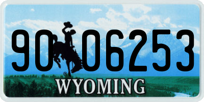 WY license plate 9006253