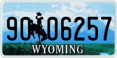 WY license plate 9006257