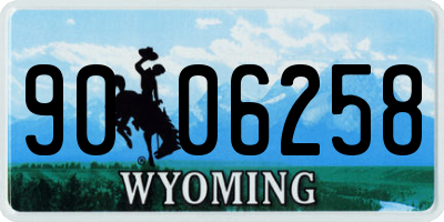 WY license plate 9006258