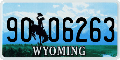 WY license plate 9006263