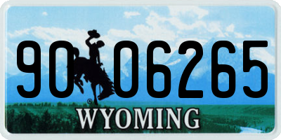 WY license plate 9006265