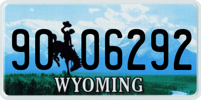 WY license plate 9006292