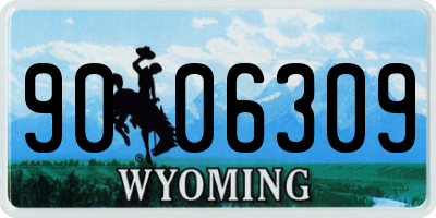 WY license plate 9006309