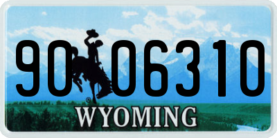 WY license plate 9006310