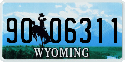 WY license plate 9006311