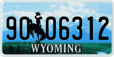 WY license plate 9006312