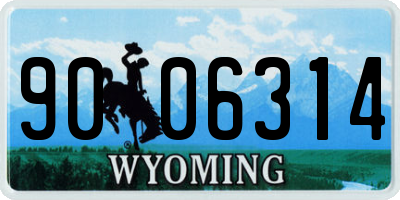 WY license plate 9006314