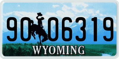 WY license plate 9006319