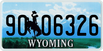 WY license plate 9006326