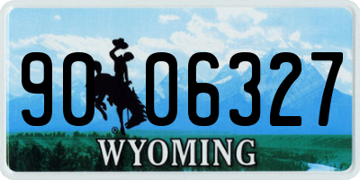 WY license plate 9006327