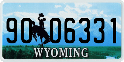 WY license plate 9006331