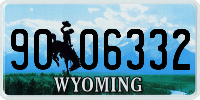 WY license plate 9006332
