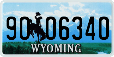 WY license plate 9006340
