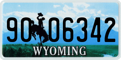 WY license plate 9006342