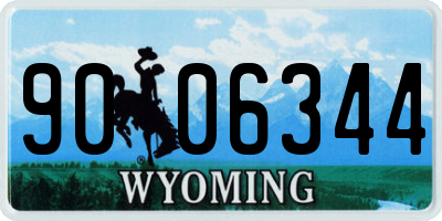 WY license plate 9006344