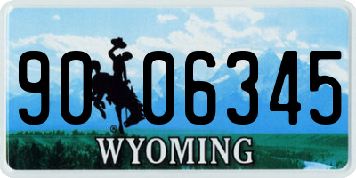 WY license plate 9006345