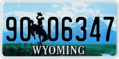 WY license plate 9006347