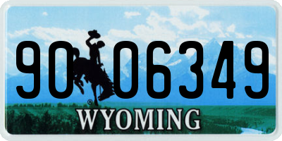 WY license plate 9006349