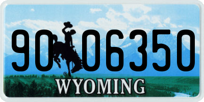 WY license plate 9006350