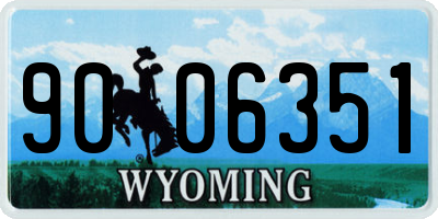 WY license plate 9006351