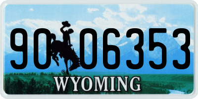 WY license plate 9006353