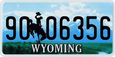 WY license plate 9006356