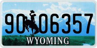 WY license plate 9006357