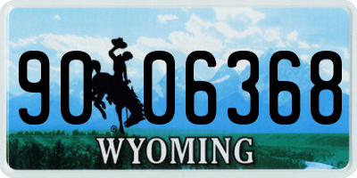 WY license plate 9006368
