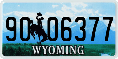 WY license plate 9006377