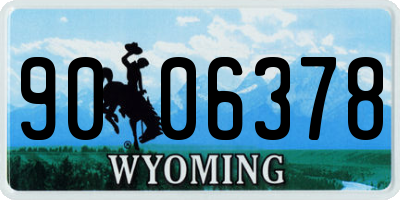 WY license plate 9006378