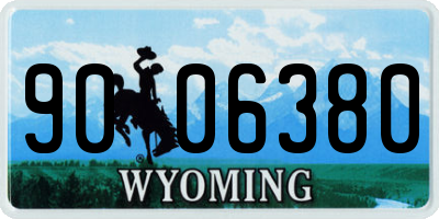 WY license plate 9006380