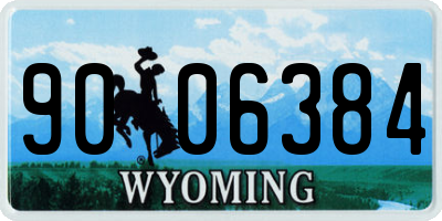 WY license plate 9006384