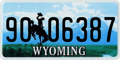 WY license plate 9006387