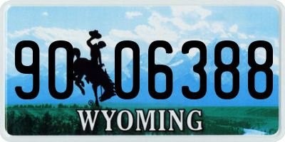 WY license plate 9006388