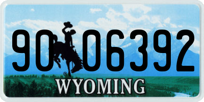 WY license plate 9006392