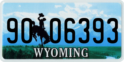 WY license plate 9006393