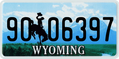 WY license plate 9006397