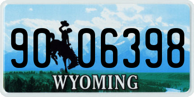 WY license plate 9006398