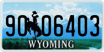 WY license plate 9006403