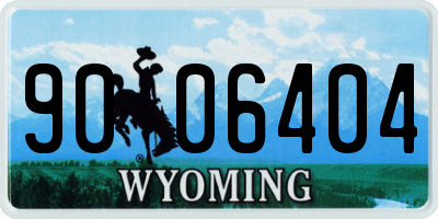 WY license plate 9006404