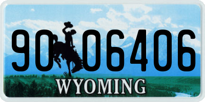 WY license plate 9006406