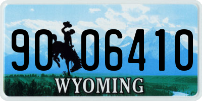 WY license plate 9006410