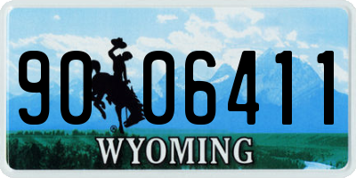 WY license plate 9006411