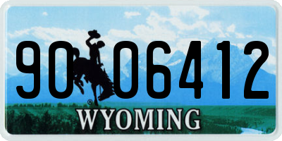 WY license plate 9006412